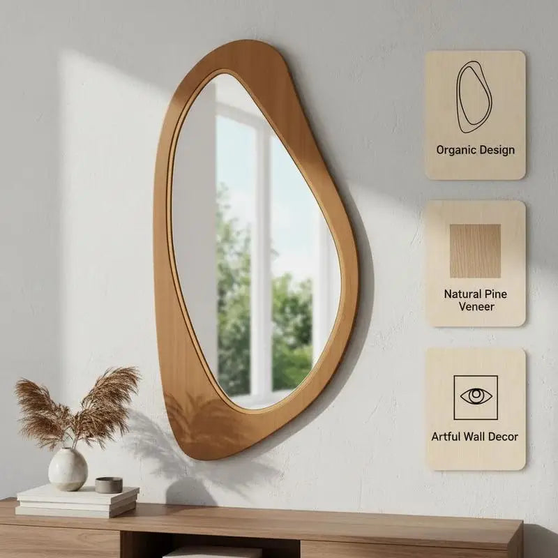 Miroir courbe naturel élégant