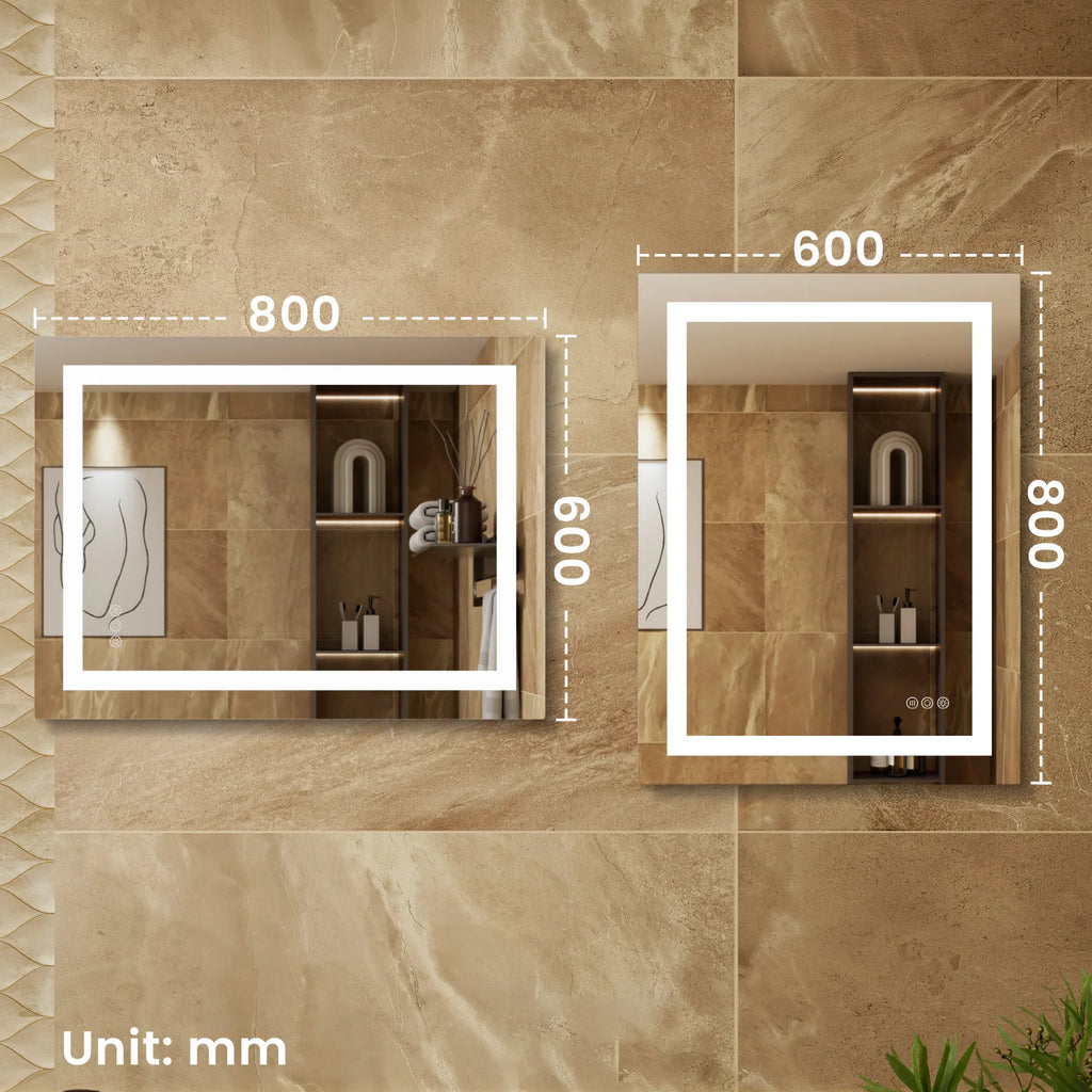 Miroir LED Auralum anti-buée