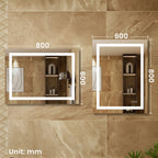 Miroir LED Auralum anti-buée