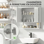 Armoire de toilette blanche fermeture douce