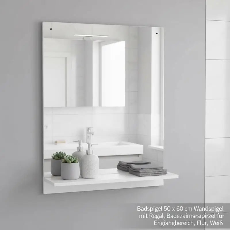 Miroir mural blanc finition épurée