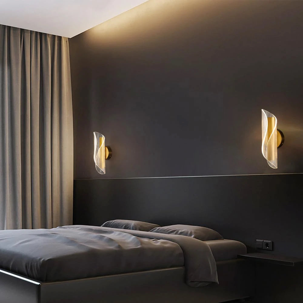 Applique murale LED dorée variable