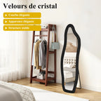 Grand miroir ondulé bois