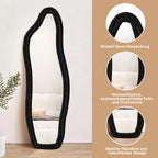 Miroir ondulé velours noir incassable