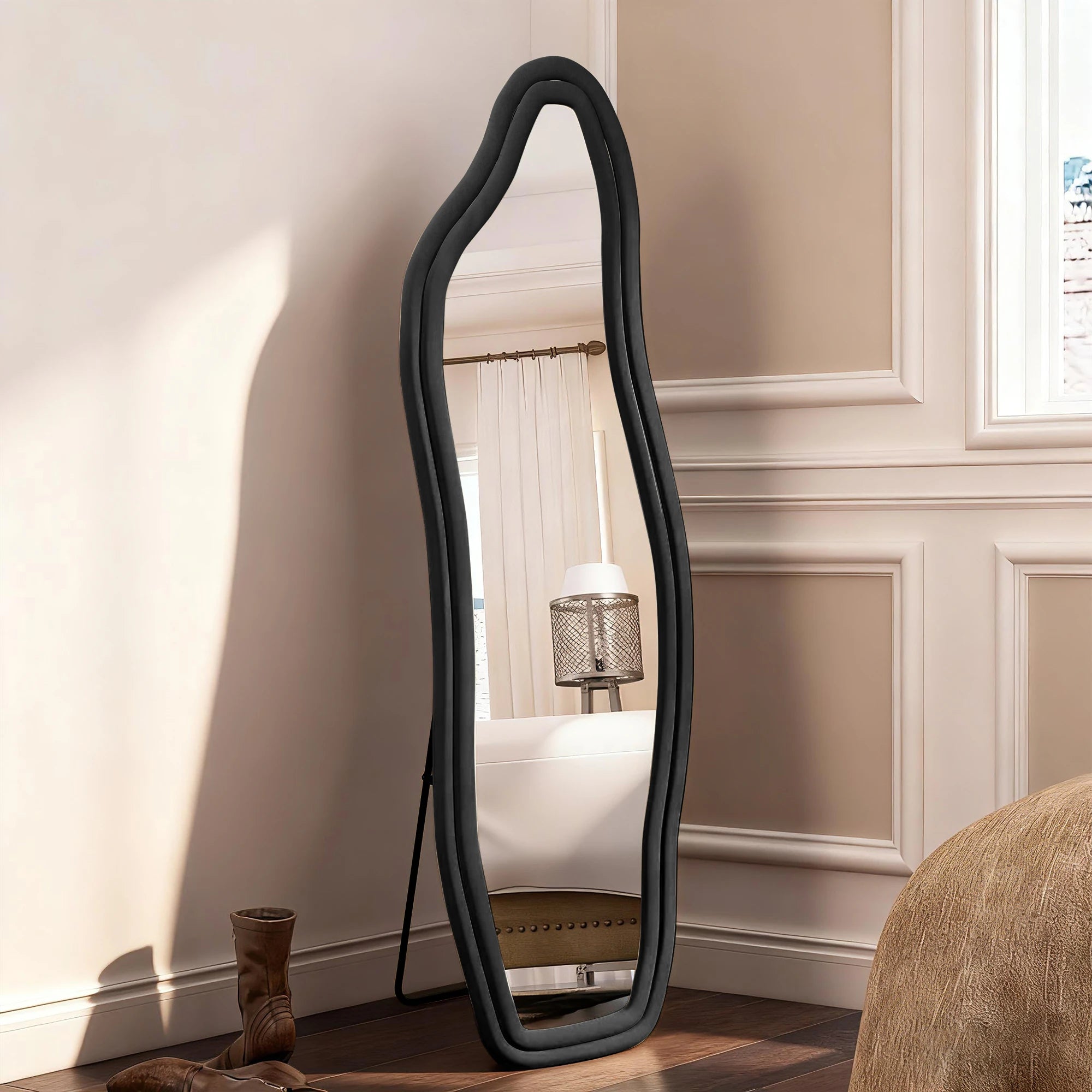 Miroir organique flanelle silhouette unique