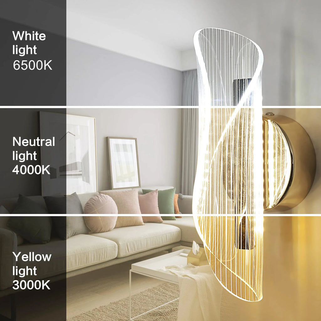 Applique murale LED dorée variable