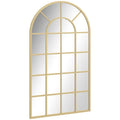 Miroir arche industriel doré