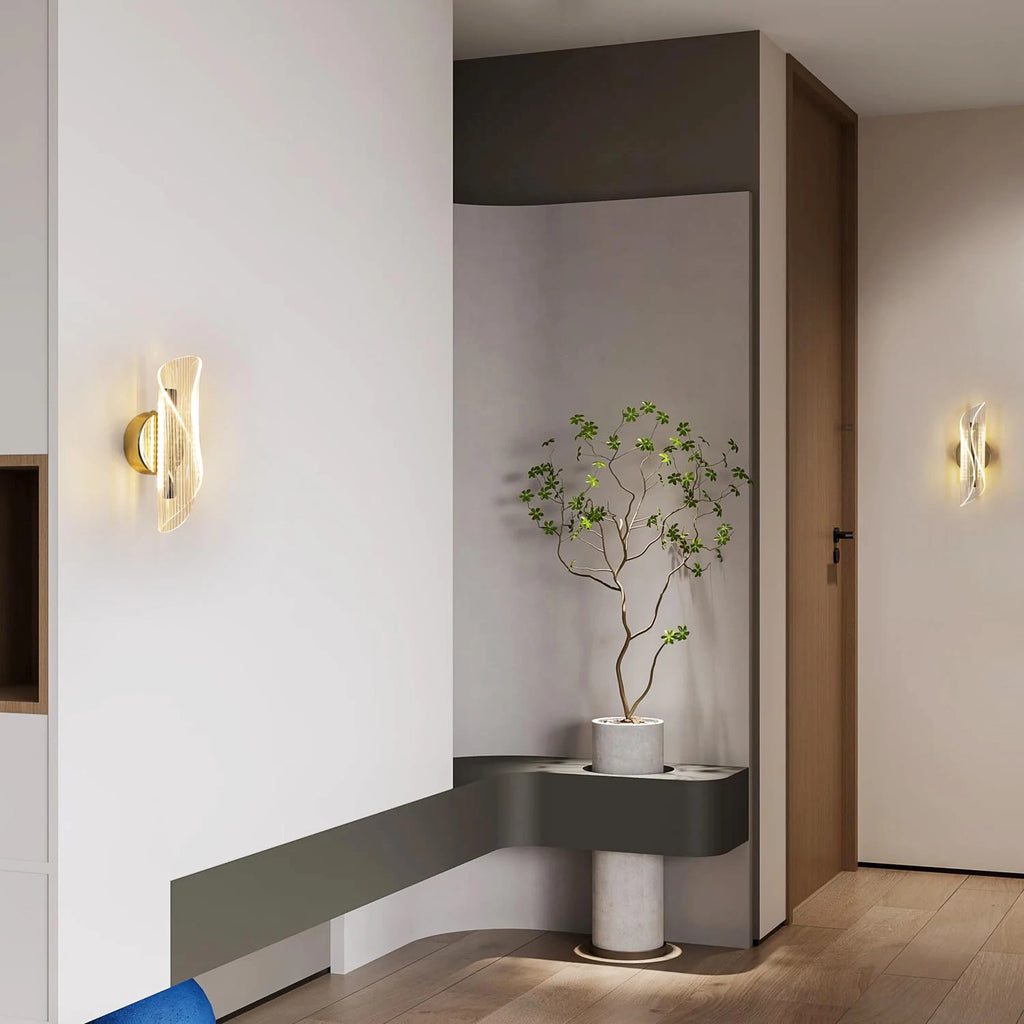 Applique murale LED dorée variable