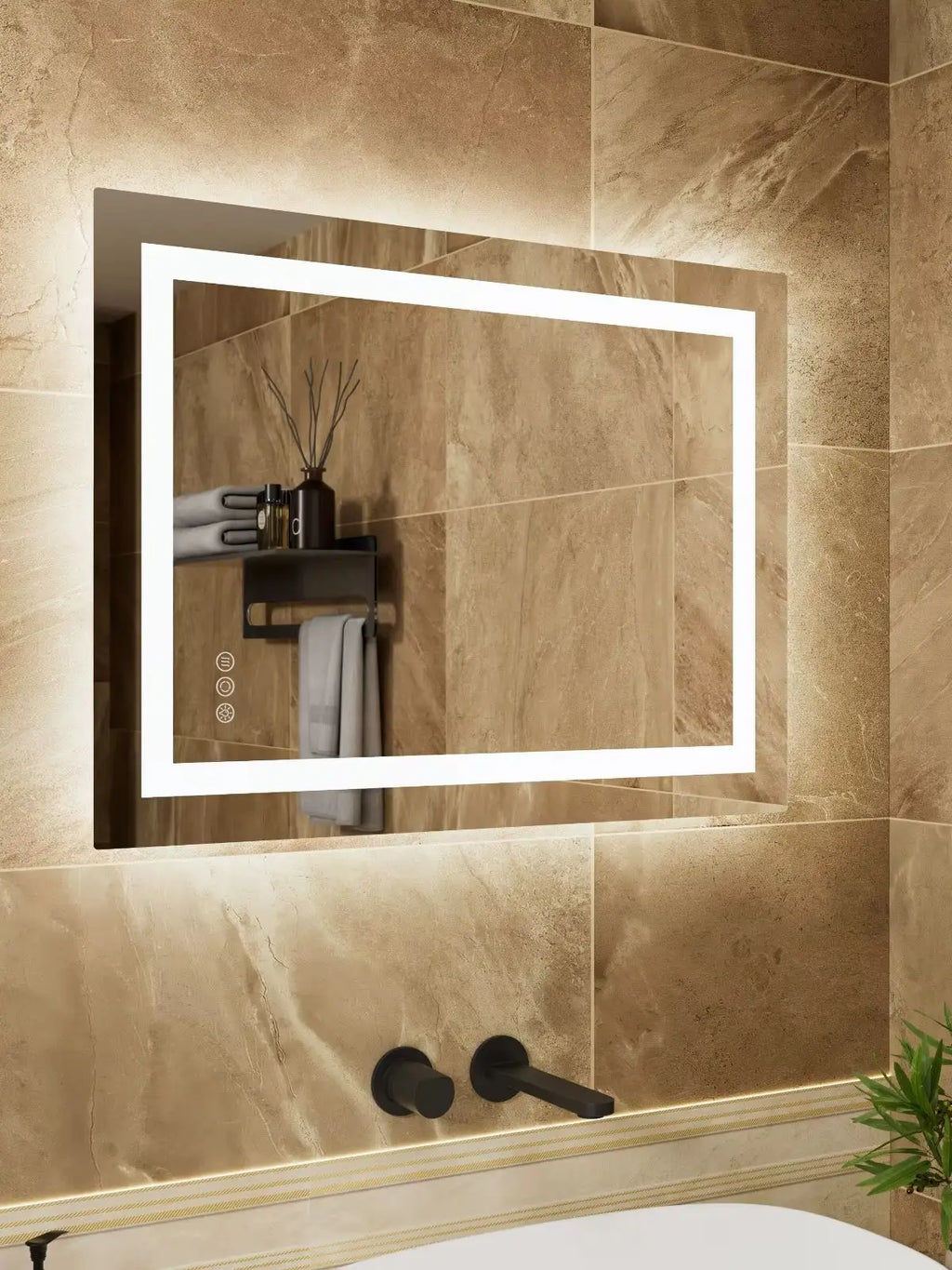 Miroir LED Auralum double éclairage