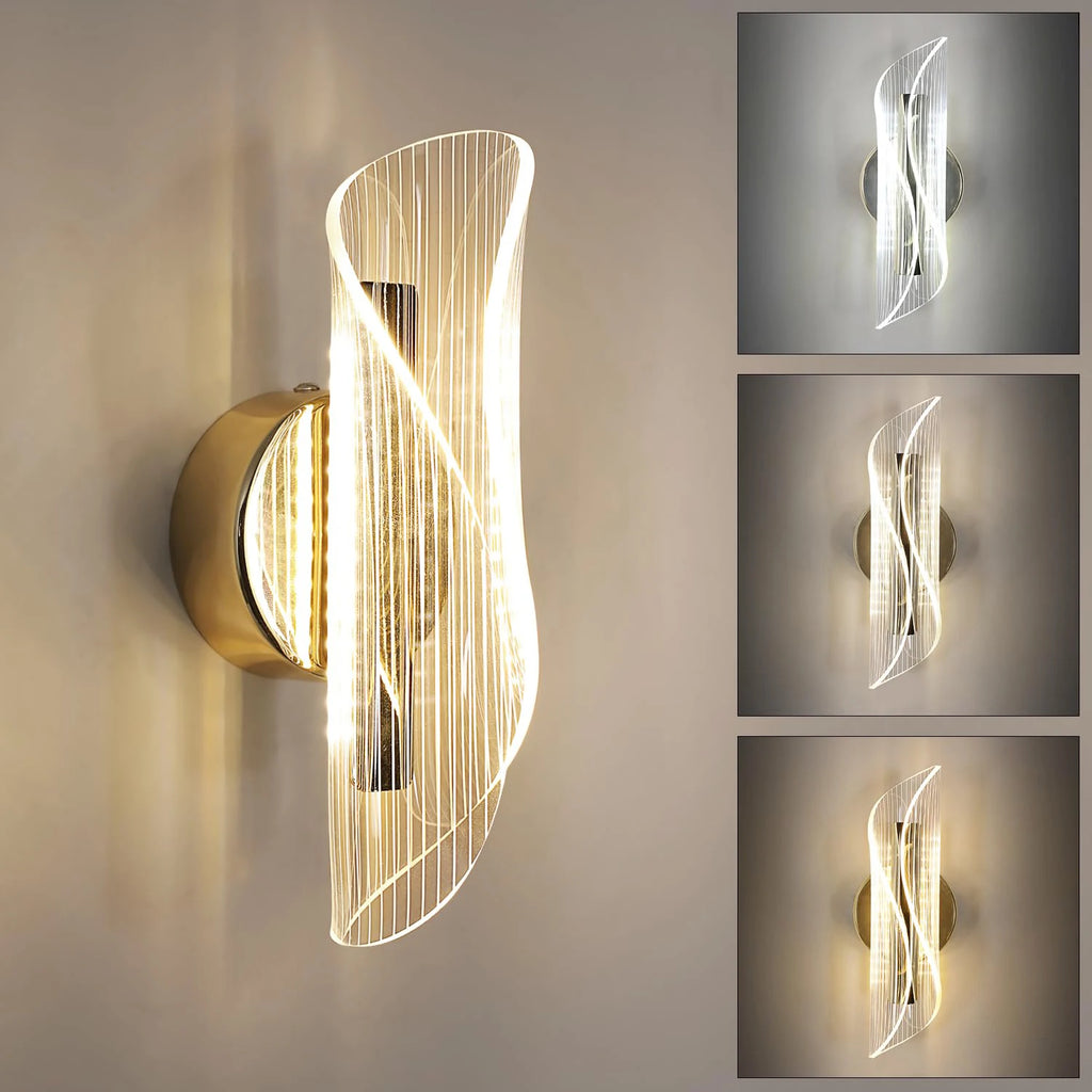 Applique murale LED dorée variable