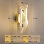 Applique murale LED dorée variable