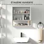 Armoire de toilette blanche fermeture douce
