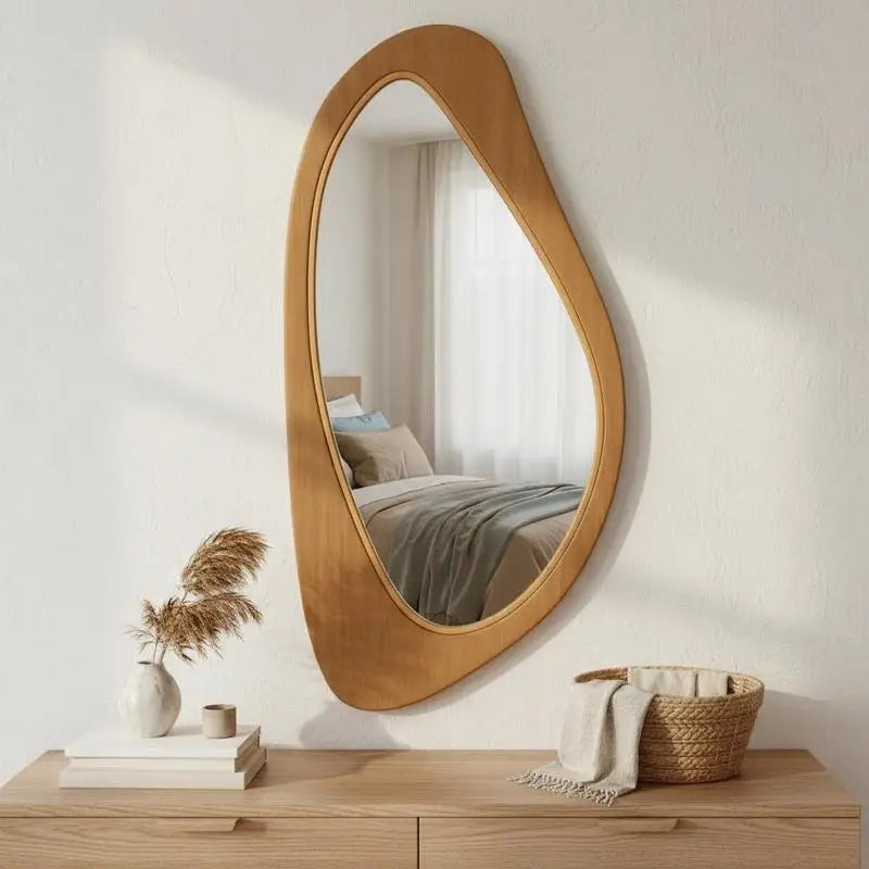 Miroir courbe naturel élégant