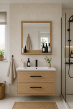 Miroir Salle de Bain Chêne Sonoma Tablette Intégrée