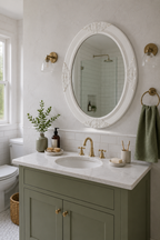 Miroir Baroque Blanc Mural Cadre Ornemental