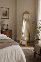 Miroir Sur Pied Baroque Doré Cadre Sculpté