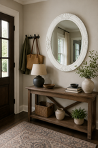 Miroir Baroque Blanc Cadre Ornemental Classique
