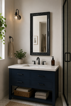 Grand Miroir Baroque Noir Cadre Ornemental