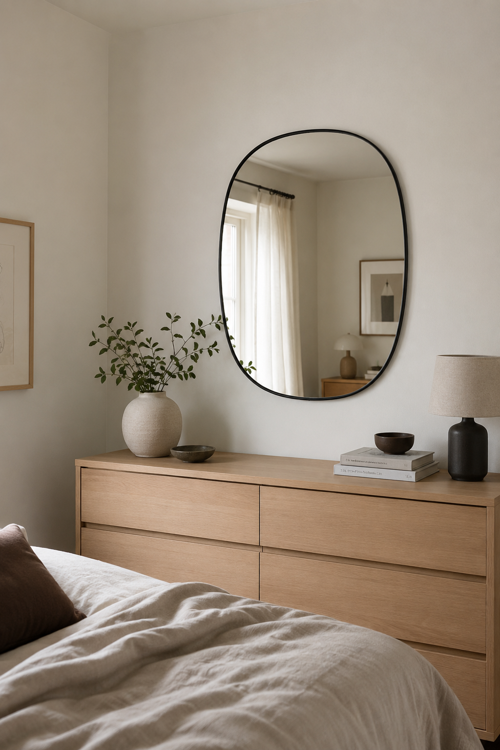 Miroir Mural Compact Finition Noire Mate