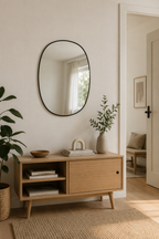 Miroir Mural Compact Finition Noire Mate