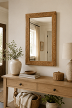 Miroir Salle de Bain Cadre Bois Minimaliste Reflet Premium
