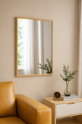 Miroir Rectangulaire Effet Bois Anti-Buée Double Pose