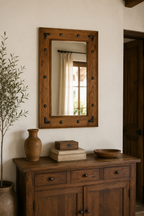 Miroir Bois Massif Vintage Veinage Artisanal 2 Formats