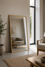 Miroir Rectangulaire Cadre Bois Naturel