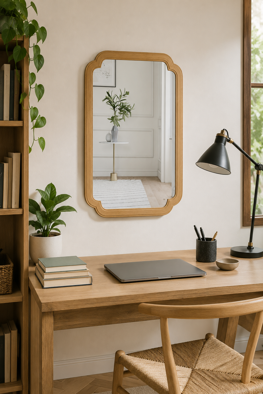 Miroir Arche Bois Rustique Style Campagne
