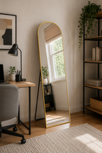 Miroir Sur Pied Pleine Longueur Doré Design Moderne