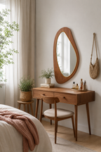 Miroir Mural Cadre Bois Flottant Irrégulier Organique