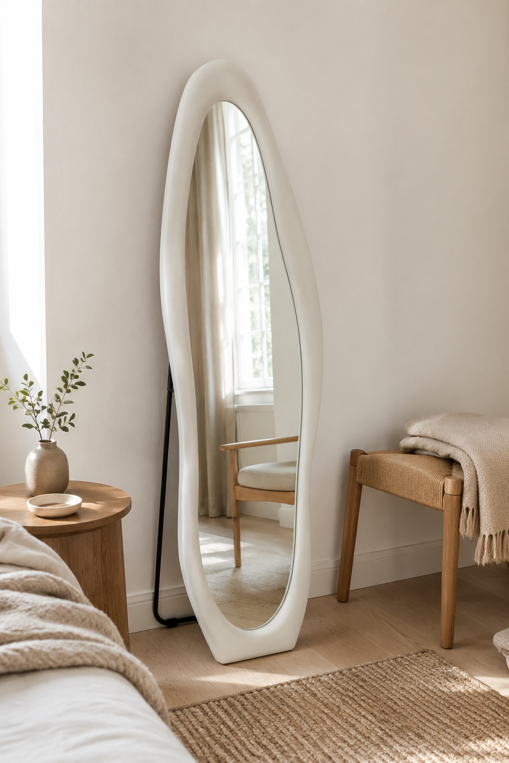 Miroir Pleine Longueur Velours Ondulé