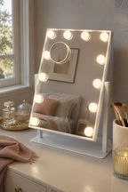 Miroir Maquillage Hollywood 12 Ampoules LED 3 Couleurs