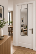 Miroir de Porte Cadre Aluminium Noir Minimaliste