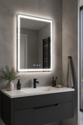 Miroir LED Étanche IP54 Affichage Heure et Température