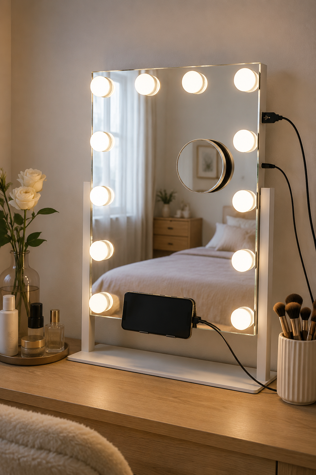 Miroir Hollywood LED Grossissant x10