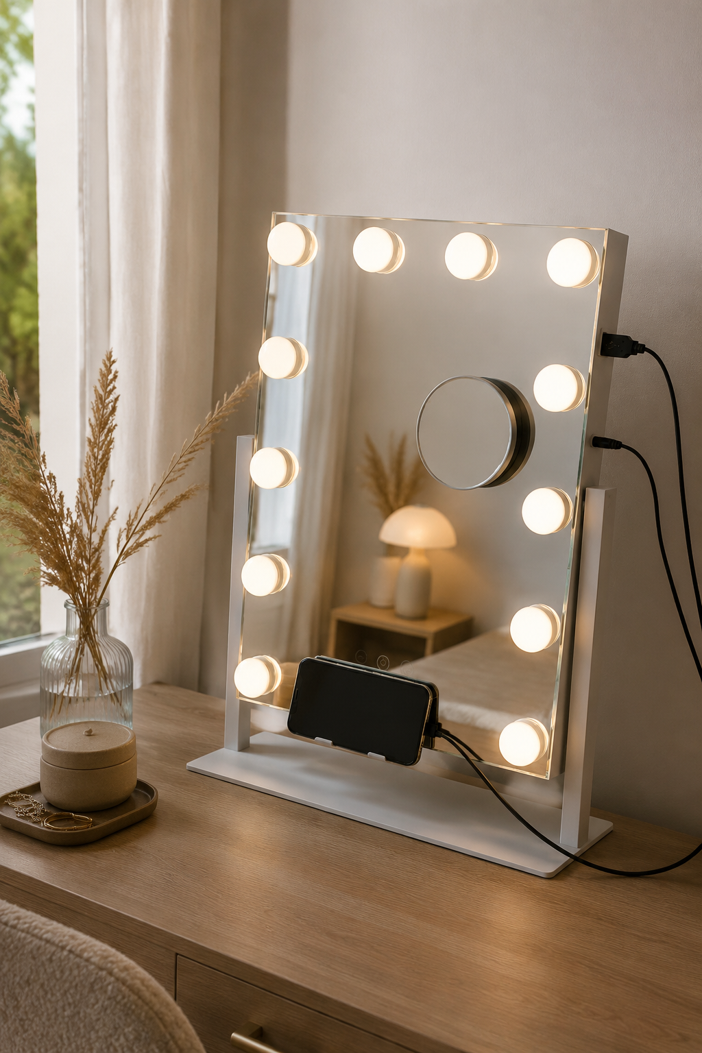 Miroir Hollywood LED Grossissant x10