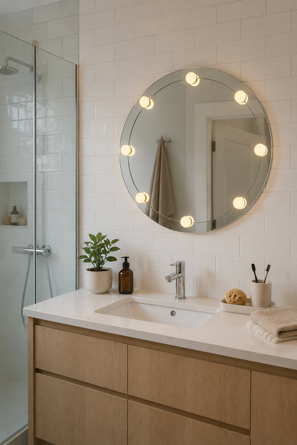Miroir Rond LED Éclairage Intégré