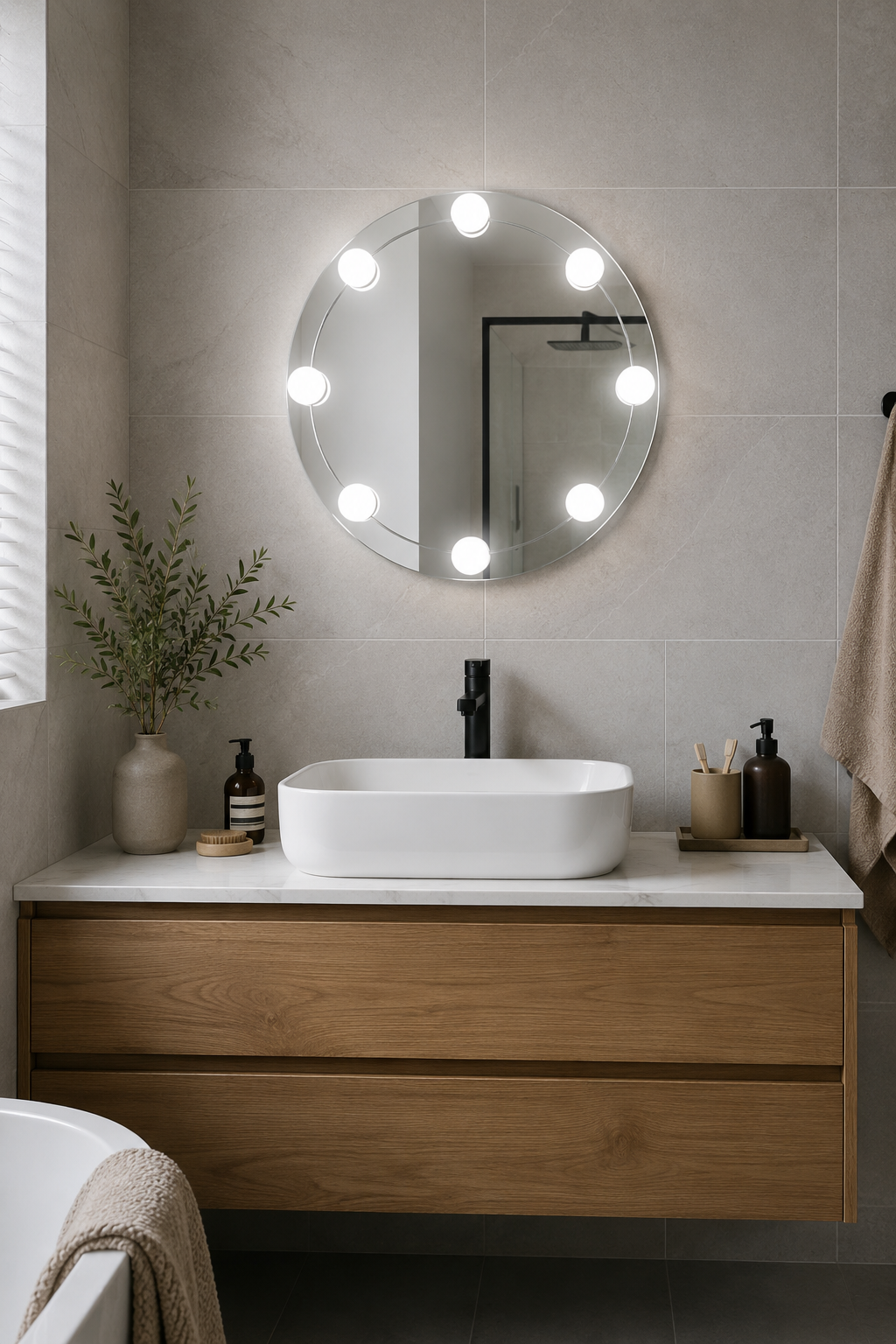Miroir Rond LED Éclairage Intégré