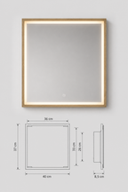 Miroir LED Salle de Bain Cadre Chêne Artisanal