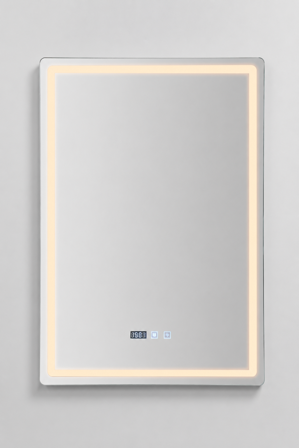 Miroir LED Étanche IP54 Affichage Heure et Température