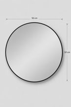 Miroir Rond Mural Cadre Noir Minimaliste