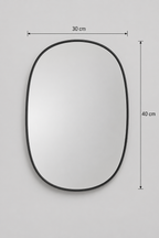 Miroir Mural Compact Finition Noire Mate