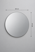 Miroir Rond Verre Trempé Bord Poli Argent