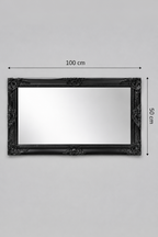 Miroir Baroque Bois Sculpté Vintage Prêt à Suspendre