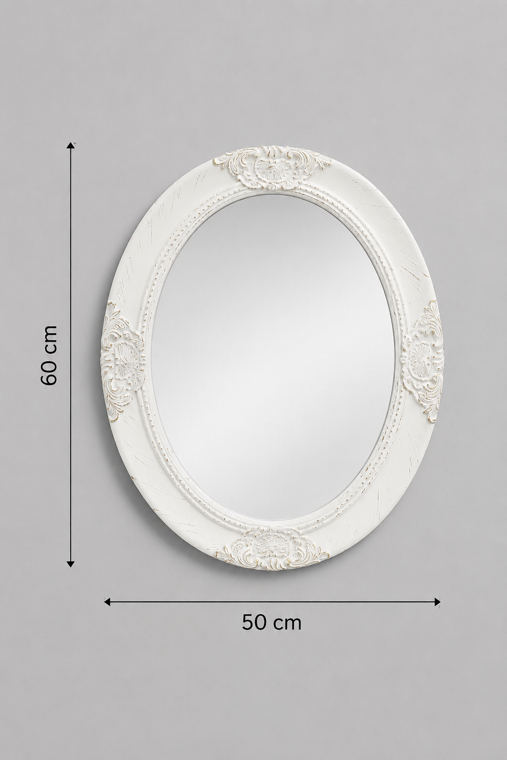 Miroir Baroque Blanc Cadre Ornemental Classique