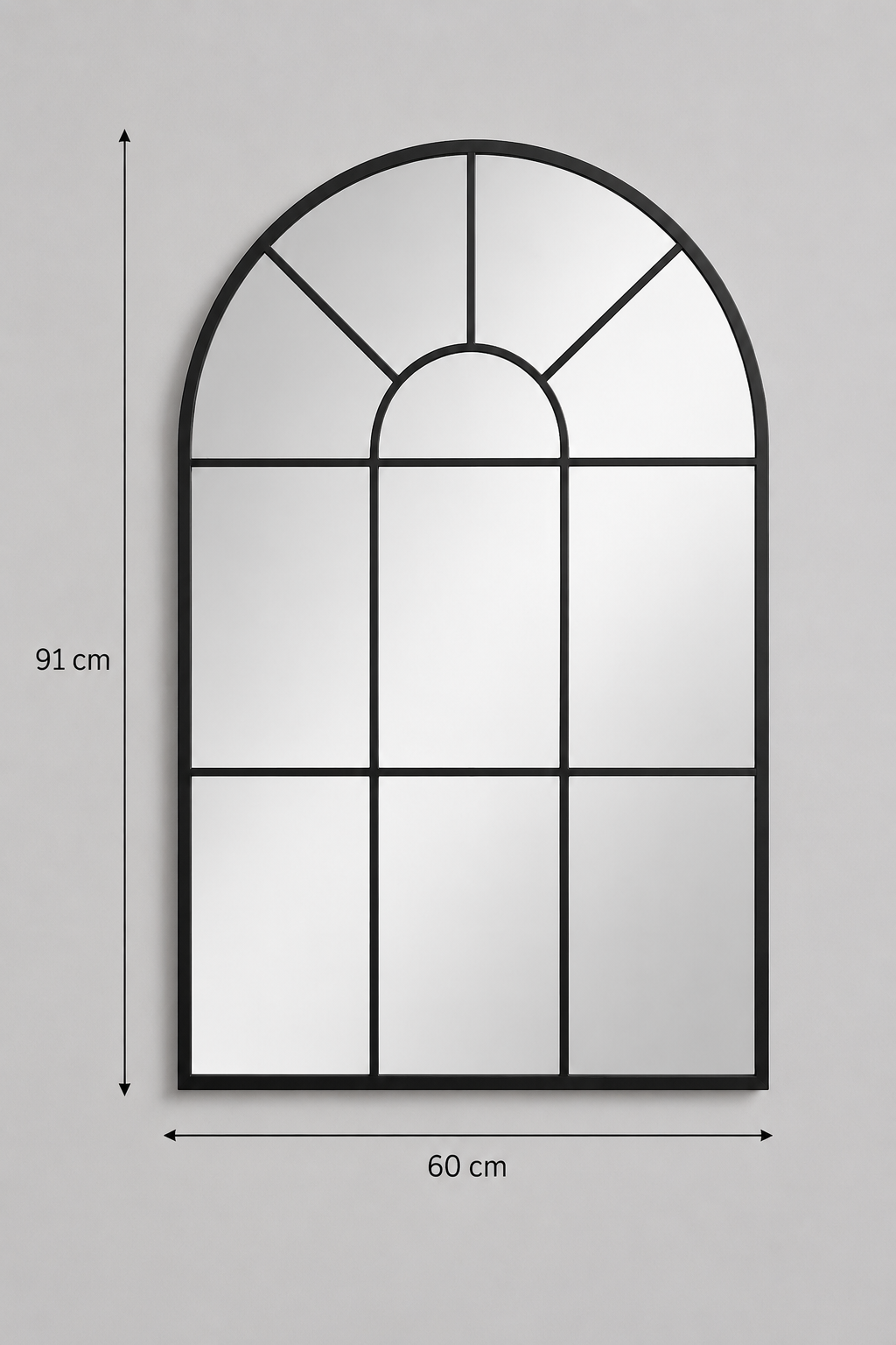 Miroir Arche Sur Pied ou Mural Métal Industriel Vintage