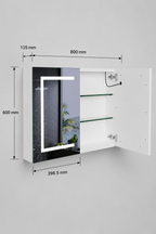 Armoire de Toilette LED Ajustable Simple ou Double Porte Blanche