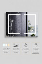 Armoire de Toilette LED Ajustable Simple ou Double Porte Blanche