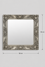 Miroir Baroque Argenté Carré Cadre Classique